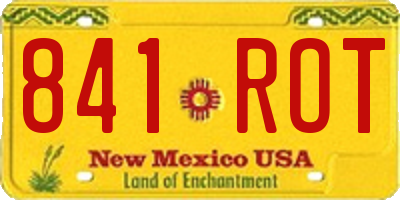 NM license plate 841ROT