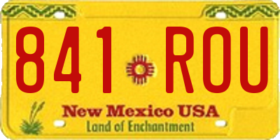 NM license plate 841ROU