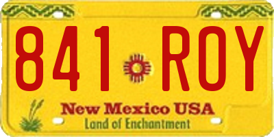 NM license plate 841ROY