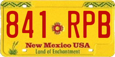 NM license plate 841RPB