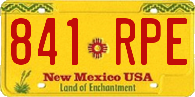 NM license plate 841RPE
