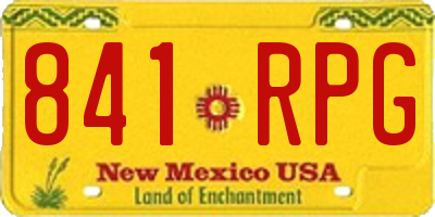 NM license plate 841RPG