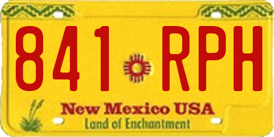 NM license plate 841RPH