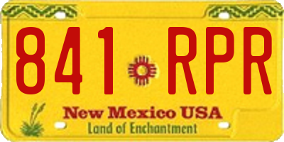 NM license plate 841RPR