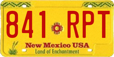 NM license plate 841RPT