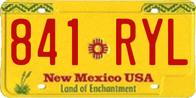 NM license plate 841RYL