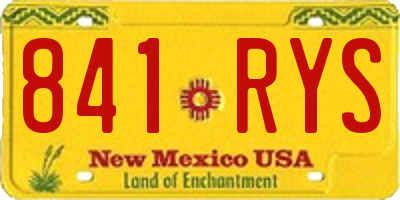NM license plate 841RYS