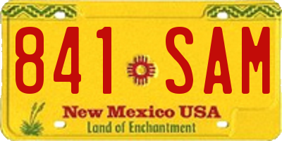 NM license plate 841SAM
