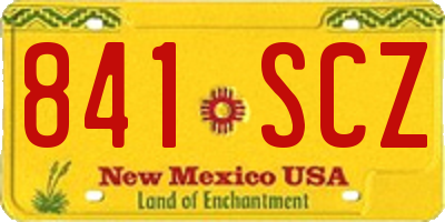 NM license plate 841SCZ