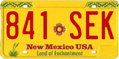 NM license plate 841SEK
