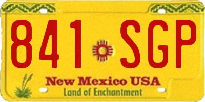 NM license plate 841SGP