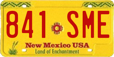 NM license plate 841SME