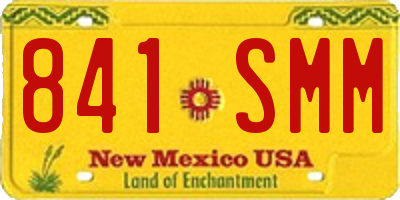 NM license plate 841SMM