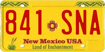 NM license plate 841SNA