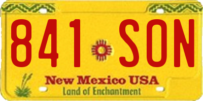 NM license plate 841SON