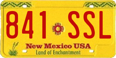 NM license plate 841SSL
