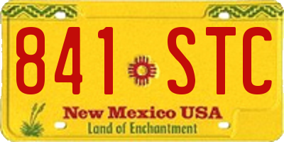 NM license plate 841STC