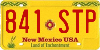 NM license plate 841STP