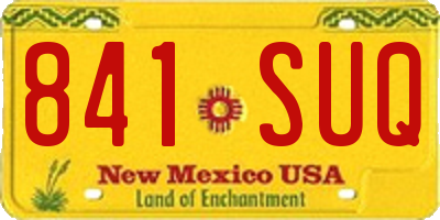 NM license plate 841SUQ