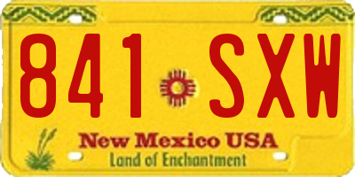 NM license plate 841SXW