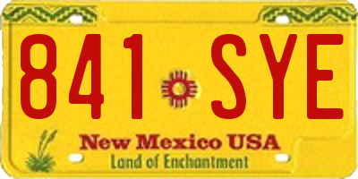 NM license plate 841SYE