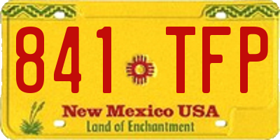 NM license plate 841TFP