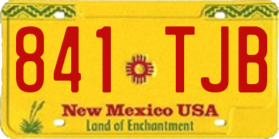 NM license plate 841TJB