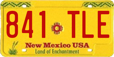 NM license plate 841TLE