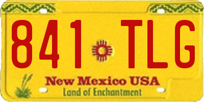 NM license plate 841TLG