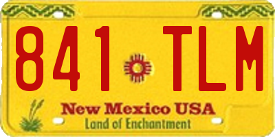 NM license plate 841TLM