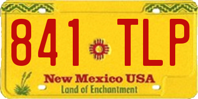 NM license plate 841TLP