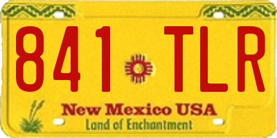 NM license plate 841TLR