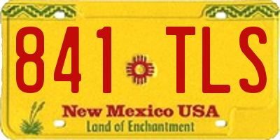 NM license plate 841TLS