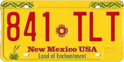 NM license plate 841TLT