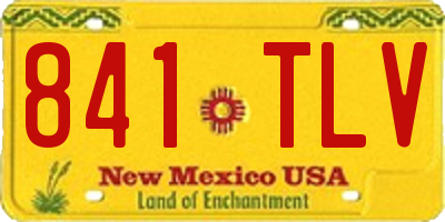 NM license plate 841TLV