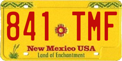 NM license plate 841TMF