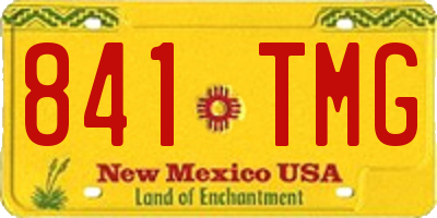 NM license plate 841TMG