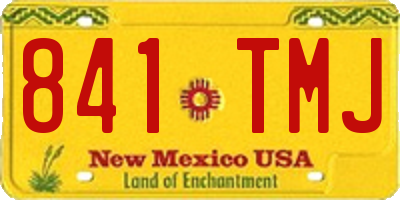 NM license plate 841TMJ