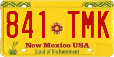 NM license plate 841TMK