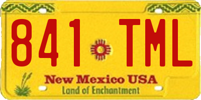 NM license plate 841TML