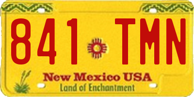 NM license plate 841TMN