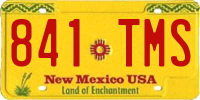 NM license plate 841TMS