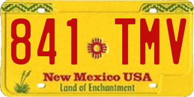 NM license plate 841TMV