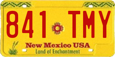 NM license plate 841TMY