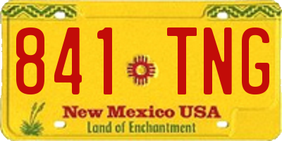 NM license plate 841TNG