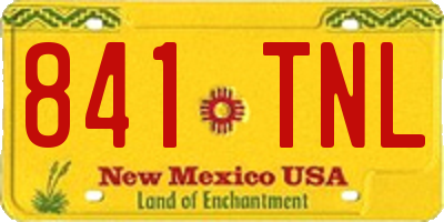 NM license plate 841TNL