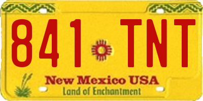 NM license plate 841TNT
