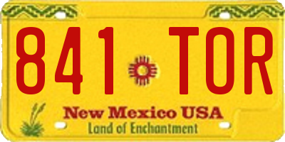 NM license plate 841TOR