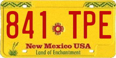 NM license plate 841TPE