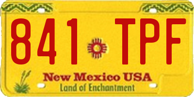 NM license plate 841TPF